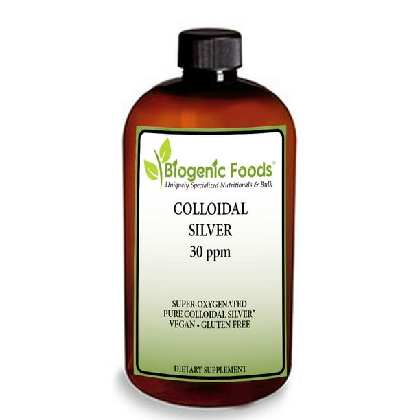 Colloidal Silver Liquid 30 ppm SuperOxygenated Pure NonGMO Solution