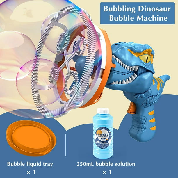 Juguetes y pasatiempos, Juguetes, Juguetes para exteriores, Máquina de burbujas 2 en 1 con forma de dinosaurio - Fancy-in-Bubble (250 ml), Máquina de burbujas
