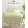 thumbnail image 2 of 21-INCH EXTRA DEEP POCKETS - 6 PC Full Sheet Set - (Extra Pillowcases, Fitted & Flat) 400-Thread-Count 100% Egyptian Cotton, Soft Breathable 400TC Cotton- Ivory, 2 of 7
