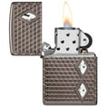 thumbnail image 4 of Zippo 46316 Diamond Pattern Design Black Ice Metal Pocket Lighter, 4 of 10