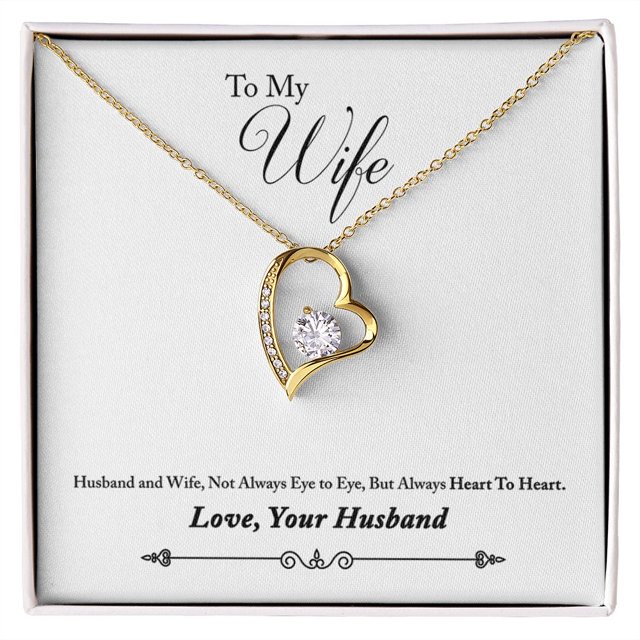 À Ma Femme Coeur à Coeur de Mari Collier pour Toujours w Message Carte