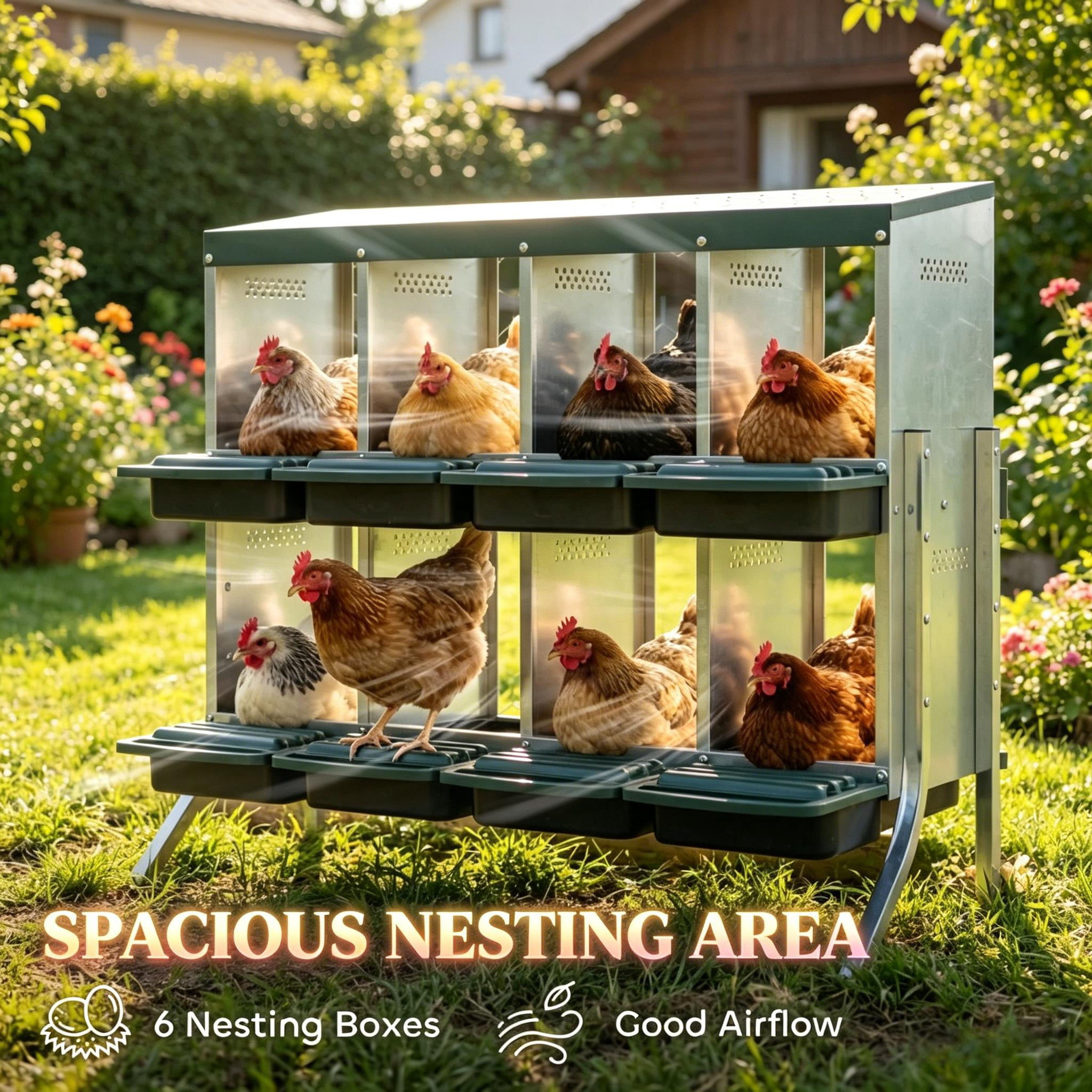 Egg Laying Boxes, Metal Chicken Nesting Boxes