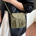 thumbnail image 6 of CAIXIA Crossbody Sling Bags For WomenRetro Fringe Trendy Messenger Crossbody Bag, Compact Square Shape Everyday Shoulder Purse, 6 of 7