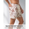thumbnail image 4 of FEOYA Men Camo Shorts Athletic Male Elastic Drawstring Sports Shorts Workout Sweats Shorts Gym Trunks Tennis Hiking Activewear Basketball Shorts Running Camouflage Shorts with Pockets S Brown, 4 of 7