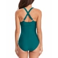 thumbnail image 4 of Womens Solid Color Backless Swimsuit Spaghetti Straps Comfortable Adjustable Fashion Bikini Small Chest Beachwear, 4 of 9