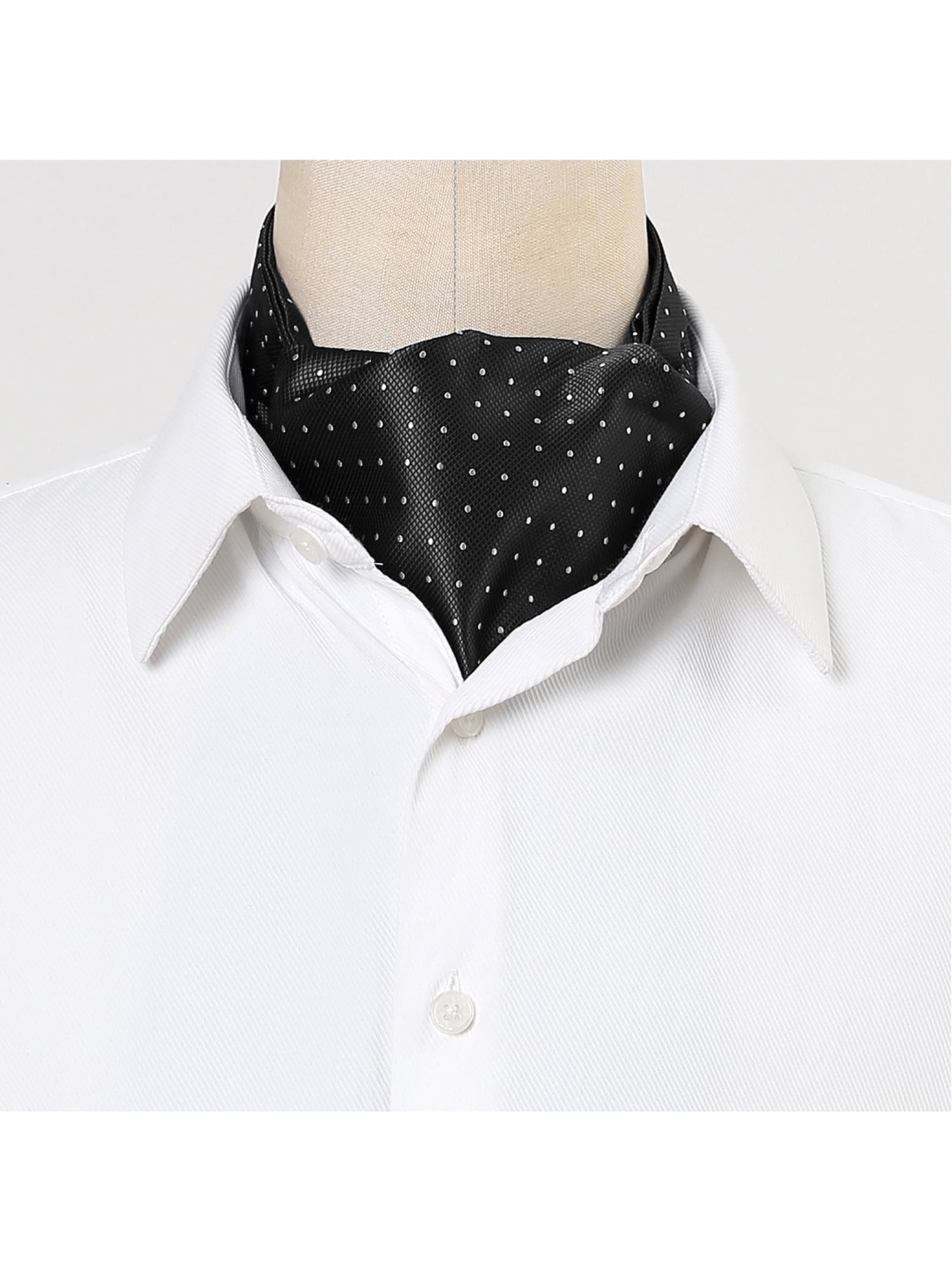 Cravat Ties for Men Polka Dots Cravat Wedding Party Casual Ascot Tie