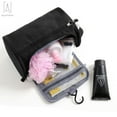 thumbnail image 2 of Gustave Toiletry Bag Travel Bag with Hanging Hook, Water-resistant Makeup Cosmetic Bag Travel Organizer for Accessories, Shampoo, Toiletries, Brushes, Black, 2 of 9