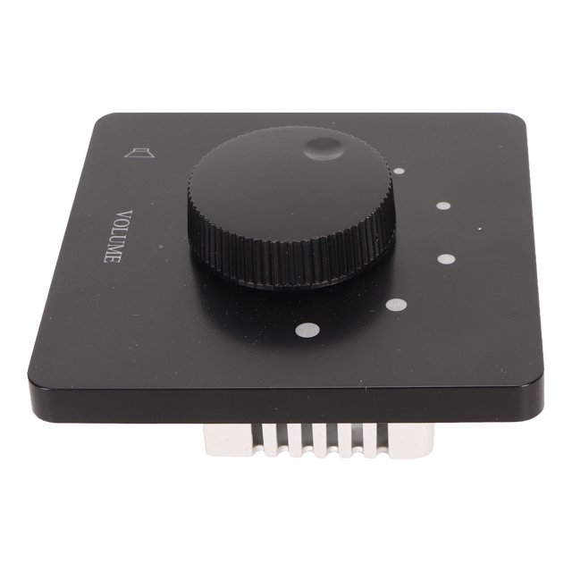 50W Volume Control, Professional 5 Gears Tuning Knob Volume Controller with Flame Retardant PC, Lossless Sound, Easy Wiring, Large Panel Design for Home Speakers
