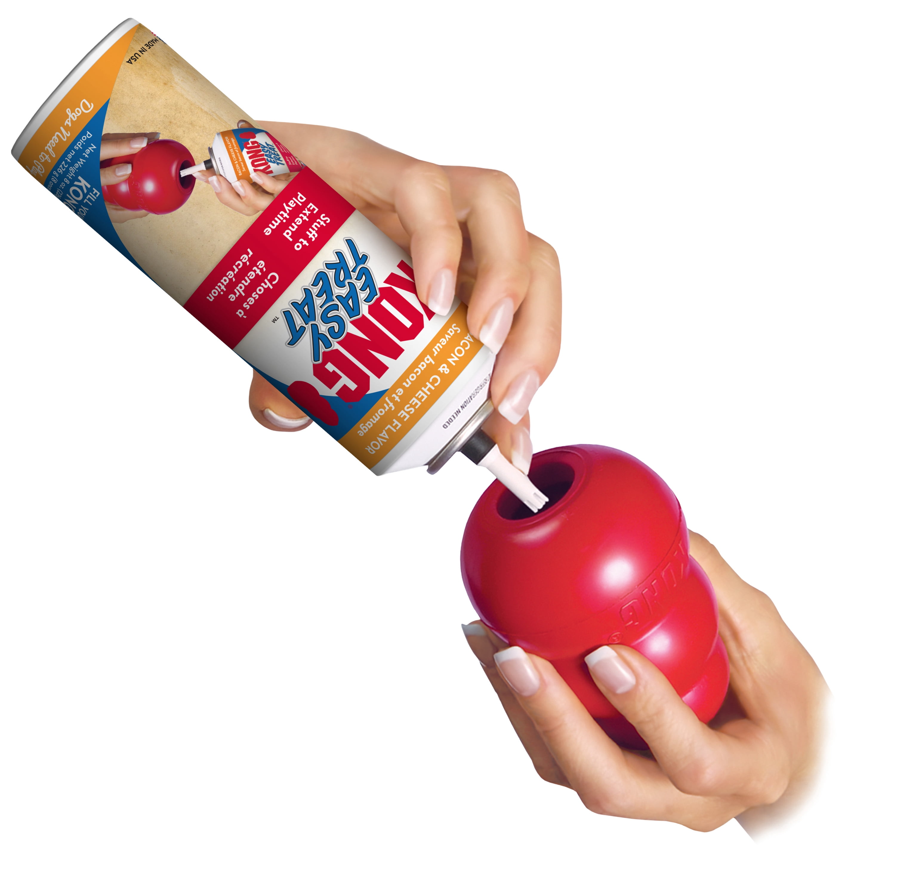 KONG® Stuff' N Easy Treat Easy Nozzle Control Dog Treat, Bacon and Cheese, 8 Ounces