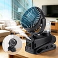 thumbnail image 3 of Portable Misting Clip on Fan, Rechargeable Quiet Small USB Desk Fan with 360° Rotating Desk Clip & Digital Display Fan, Cooling Travel Fan for Camping Beach Outdoor Water Mist Use, Black, 3 of 10