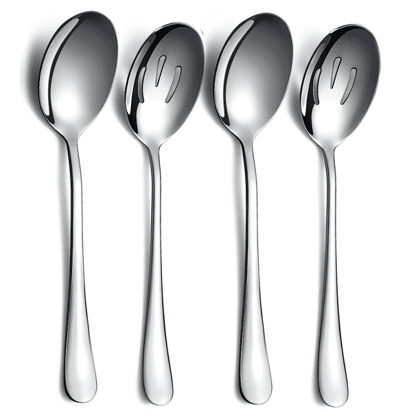 ReaNea Serving Spoons 4 Pieces, 2 Serving Spoon 2 Slotted Spoons