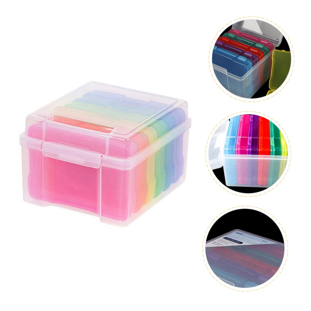 PBPBOX 1Set Photo Storage Case Plastic Organizer with Dividers for Greeting Cards and Scrapbook
