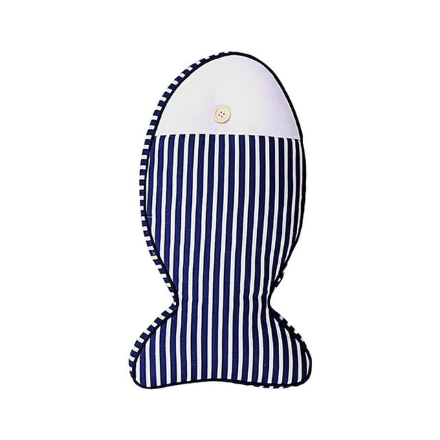SHISUYAN 1 Pce Oreiller en Forme de Poisson Oreiller Confortable Coussin Maison Cadeau pour Enfants (Bleu)