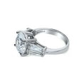 thumbnail image 3 of BERRICLE Sterling Silver 3-Stone Wedding Engagement Rings 4.9 Carat Round Cut Cubic Zirconia CZ Statement Cocktail Anniversary Ring for Women, Rhodium Plated Size 9.5, 3 of 8