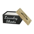 thumbnail image 2 of deevoka Laundry Container Laundry Beads Storage Decor Bin Rustic Dryer Sheet Dispenser Organizer Box Laundry Pod Holder, 2 of 9