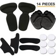 thumbnail image 1 of 14 almohadillas negras para tacones altos, inserciones para el revestimiento del talón, cojines antideslizantes, taloneras para mujeres, plantillas para zapatos Excelente Rendimiento, 1 of 5