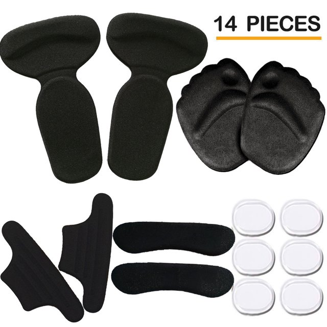 14 almohadillas negras para tacones altos, inserciones para el revestimiento del talón, cojines antideslizantes, taloneras para mujeres, plantillas para zapatos Excelente Rendimiento