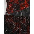 thumbnail image 6 of YONGHS Kids Girls Sequins Lace Ballet Lyrical Dance Dress Latin Rumba Dancewear, 6 of 7
