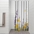thumbnail image 2 of Lanvender Blossom Violet Lilac Natural Rustic Shower Liner Waterproof Reusable Polyester Shower Curtains Liner Beautiful Bath Decor 36" W X 72" L with 7 Hooks, 2 of 4