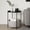Black 1, variant on PinkSheep Round Side Table with Storage Bakset, Small Bedside Table End Table for Living Room Bedroom, Black