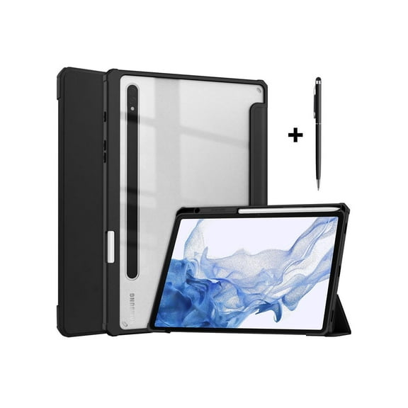 Case for Samsung Galaxy Tab S8 2022 / S7 2020 11 inch with S Pen Holder Model SM-X700/X706/T870/T875/T878 Trifold Stand Slim Cover with Universal Stylus