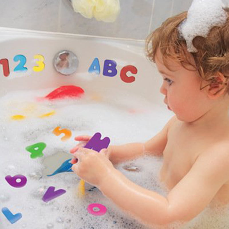 36PCs Kids Baby Educational Toys Bath Multi-colour Foam Letters Number 
