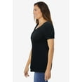 thumbnail image 3 of Woman Within Plus Size Perfect Short-Sleeve Shirred U-Neck Tunic, 3 of 6