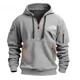 thumbnail image 5 of Sudadera informal con capucha para hombre, sudadera de manga larga con múltiples bolsillos con cremallera, estampado europeo, otoño e invierno, novedad de 2024, 5 of 5