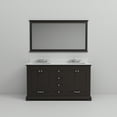 thumbnail image 5 of Dukes 60 in W Espresso Double Vanity, Cultured Marble Top, Faucet Set, and 58 in Mirror, 5 of 10