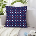 thumbnail image 6 of ZICANCN America Patriotic Red White Blue Stars Decorative Throw Pillow Covers, Bed Couch Sofa Decorative Knit Pillow Covers for Living Room Farmhouse, 26"x26", 6 of 8