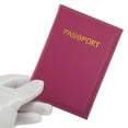 thumbnail image 3 of Unique Bargains 1 Pc Passport Holder Lightweight Passport Sleeve Rose Red, 3 of 5