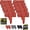 Red, variant on Imitation Stone Garden Fence No Dig Landscape Edging Faux Stone Garden Border Plastic Pound in Edging for Landscaping Flower Beds Yard Decorative Artificial Rock Edgers Bricks