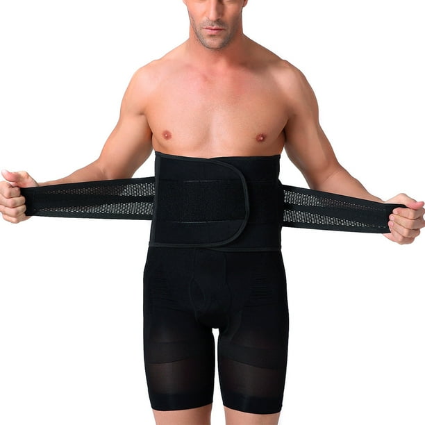 Black M Men'S Belly Belt New Fashion Men Shapewear Body Shaper Slim