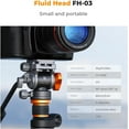 thumbnail image 4 of K&F CONCEPT Video Fluid Head Tripod Head Max Load 11lb/5kg,Silky-Smooth, Stable Tripod Fluid Head for pan and tilt,Arca Swiss-Compatible, FH-03, 4 of 8