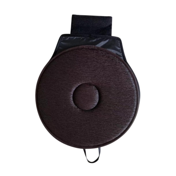 Cojín de asiento giratorio de 360 grados para personas mayores, para el coche, para el hogar, regalo, cojín ergonómico compacto para asientos de coche Café