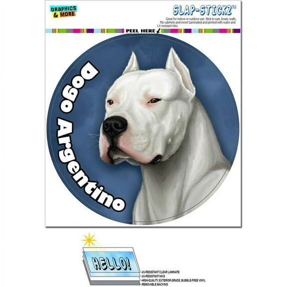 Dogo Argentino Dog Pet Circle Automotive Car Window Locker Bumper Sticker