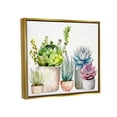 thumbnail image 3 of Stupell Industries Succulent Plants Floral Nature Botanical & Floral Painting Gold Floater Framed Art Print Wall Art, 3 of 6