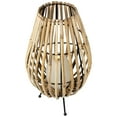 thumbnail image 4 of Northlight Rattan and Iron Pillar Candle Holder - 17" - Natural Rattan, 4 of 6