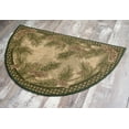 thumbnail image 2 of Brumlow Mills Pine Cone Rustic Fall Winter Gingham Area Rug, 1'5" x 2'6", Half Circle, 2 of 5