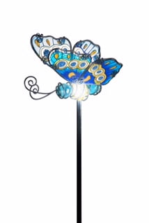 Blue Butterfly Garden Stake with Solar Powered LED by Supplier Generic