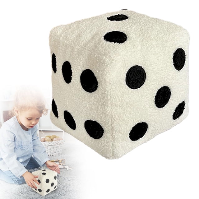 SuChun Spring Tree Flower Pillow Covers Dice Plush Pillow Cute Plush Dice Toy Plush Stuffed Dice Toys Creative And Fun Simulation Dice Cube Plush Fill Soft Sofa Cushion Perfect For Decoration