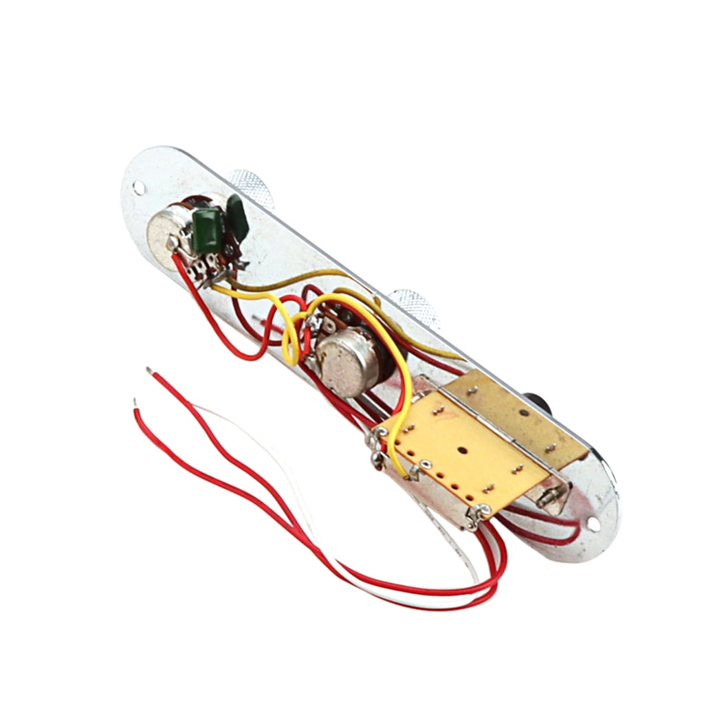 Electric Guitar Prewired Switch Control Plate with 3-Way Switches Knob Prewired Loaded Guitar Control Plate Replacement