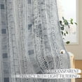 thumbnail image 6 of NICETOWN Linen Curtains for Bedroom, Geometric Rustic Boho Curtains Grommet Semi Sheer Linen Light Filtering Window Treatment for Flat Apartment, 50"x72", Navy Blue, 2 Panels, 6 of 8