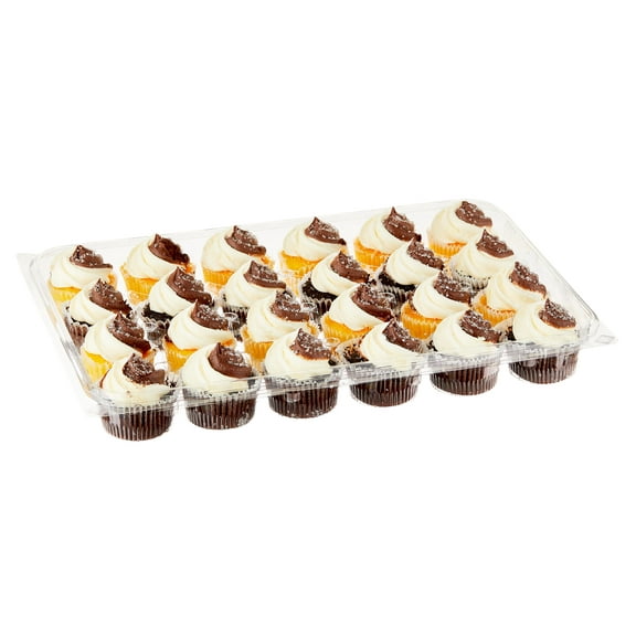 Marketside Chocolate and Vanilla Mini Cupcakes, 20 oz, 24 Count