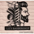 thumbnail image 2 of Craftnamesign Custom Barber Shop Metal Sign LED Light, Hairdresser Name Sign, Hairstylist Gifts, 2 of 5
