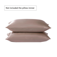 thumbnail image 1 of Funda de almohada Funda de almohada transpirable Funda de cojín para la cabeza de tela Funda de almohada de color sólido para cama, Marrón Advancent HA003270-05, 1 of 7