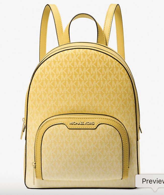 ＊送金無料＊MICHAEL KORS MKロゴバックパック Michael Kors Jaycee Large Logo Backpack, Brown, MK Signature