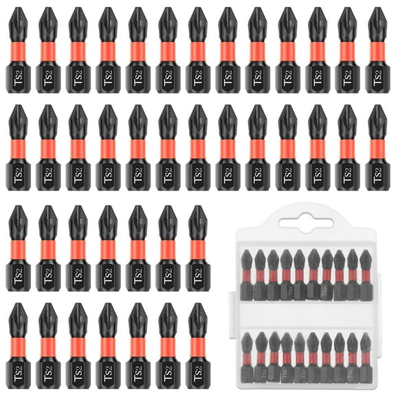 60pcs Magnetic Impact Driver Bit Hard Anti Slip Steel Screwdriver Bit Set Compatible Length Impact Screwdriver Drill Kit for Worker Use