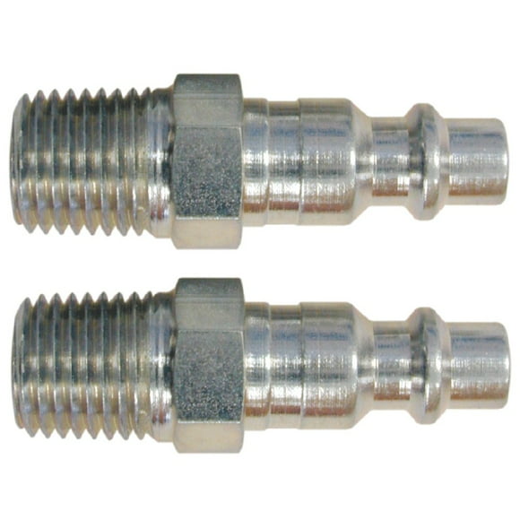2 Pack 1/4" x 1/4" Male National Pipe Thread Industrial Coupler Plugs