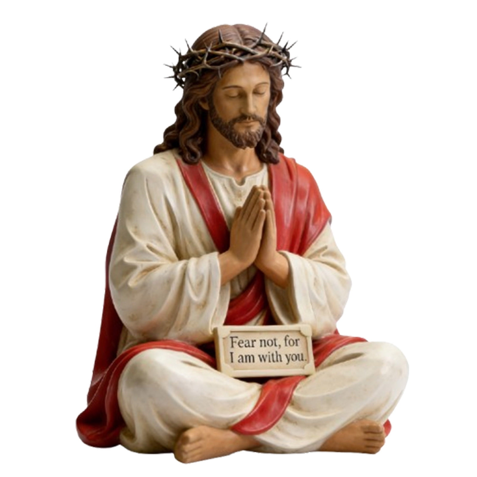 Jesus Resin Figurine Christian Desk Decor Religious Statue for Shelves Faith Gift Resin Figurine for Home Office